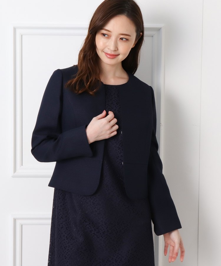 Petitcarina ノーカラージャケット 7分袖レースワンピース スーツセット World Formal Selection ワールドフォーマルセレクション ワールド オンラインストア World Online Store