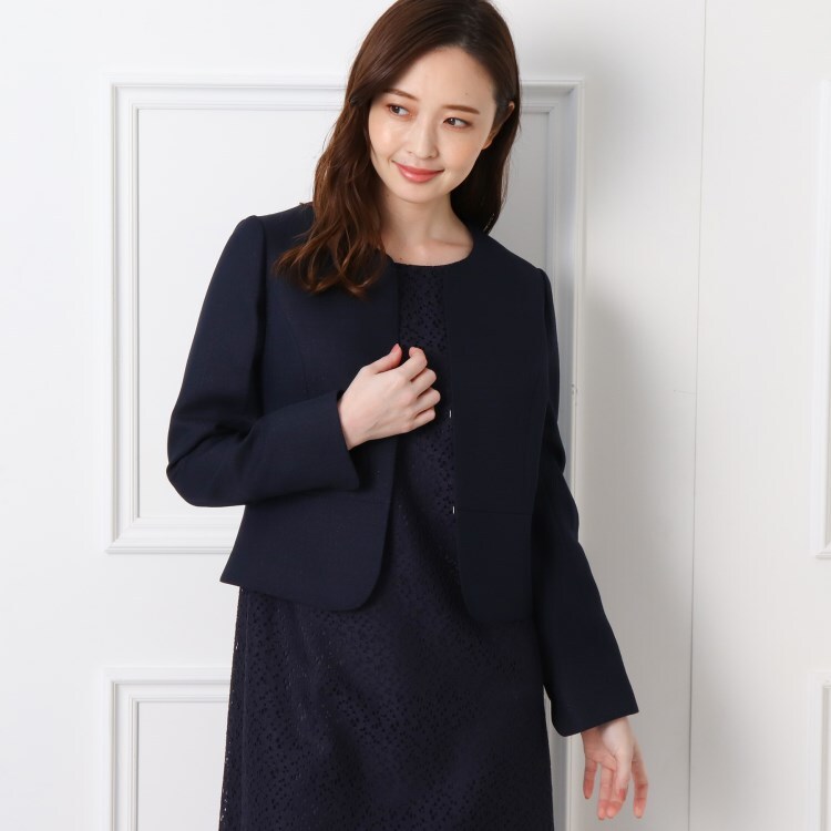 Petitcarina ノーカラージャケット 7分袖レースワンピース スーツセット World Formal Selection ワールドフォーマルセレクション ワールド オンラインストア World Online Store Petitcarina ノーカラージャケット 7分袖レースワンピース スーツセット World Formal Selection ワールドフォーマルセレクション ワールド オンラインストア World Online Store