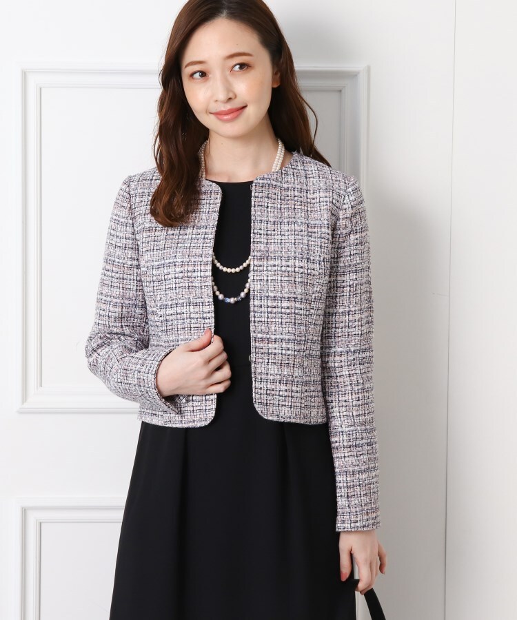 Refanne ミックスツイードジャケット ブラウジングワンピース スーツセット World Formal Selection ワールドフォーマルセレクション ワールド オンラインストア World Online Store