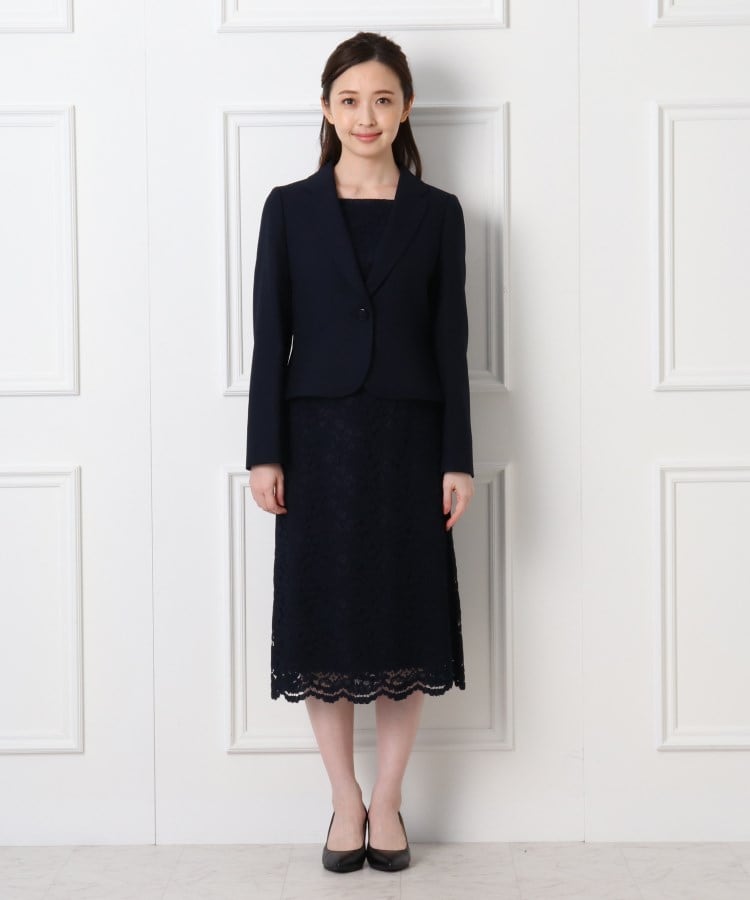 東京ソワール プリーツスカートの3点セットスーツ【喪服・礼服