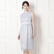 トウキョウソワール(東京ソワール)のEMOTIONALL DRESSES レースワンピースドレス サックス(090)