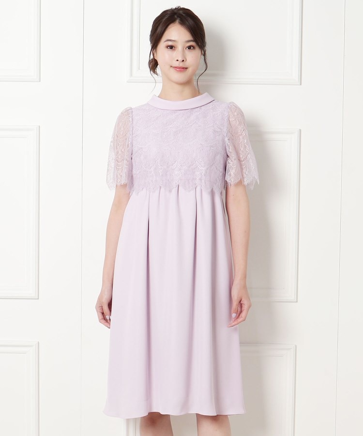 トウキョウソワール(東京ソワール)のEMOTIONALL DRESSES ロールネックワンピースドレス1
