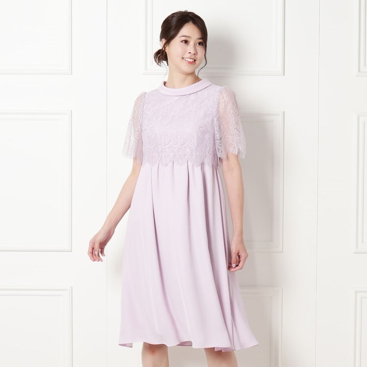 トウキョウソワール(東京ソワール)のEMOTIONALL DRESSES ロールネックワンピースドレス ミドルワンピース