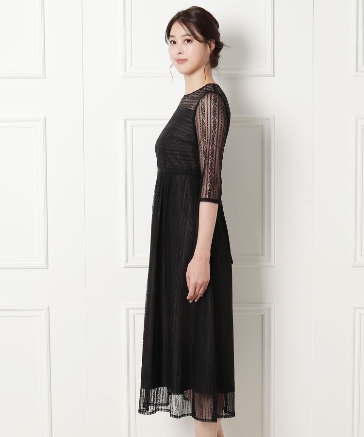 東京ソワール レースセミロングワンピース 【結婚式・ゲスト 東京ソワール レースセミロングワンピース 【結婚式・ゲスト