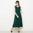 トウキョウソワール(東京ソワール)のEMOTIONAL DRESSES フレアドレスワンピース ダークグリーン(023)
