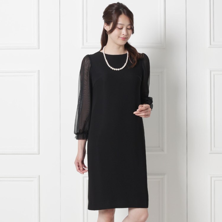 Emotional Dresses ラウンドネックワンピースドレス ミドルワンピース World Formal Selection ワールドフォーマルセレクション ワールド オンラインストア World Online Store