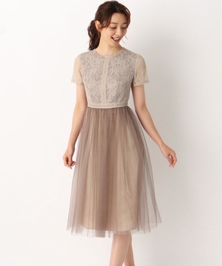 ＜WORLD＞ WORLD FORMAL SELECTION(ワールド フォーマル セレクション) EMOTIONALL DRESSESE 花柄レースセパレートワンピース画像