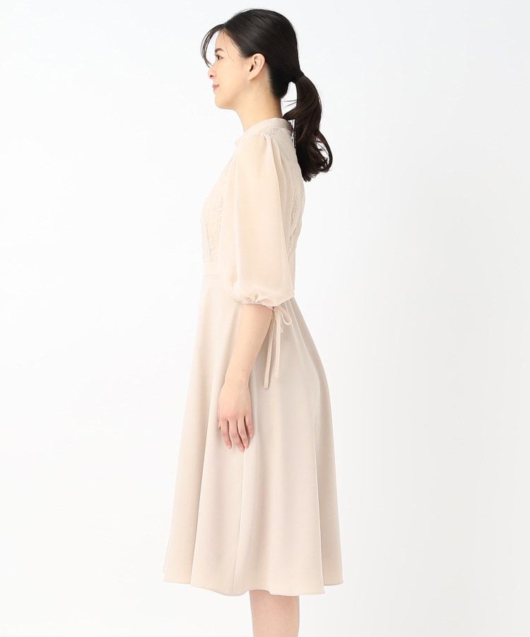 東京ソワール ボタニカルレースデザインワンピース 【結婚式・ゲスト