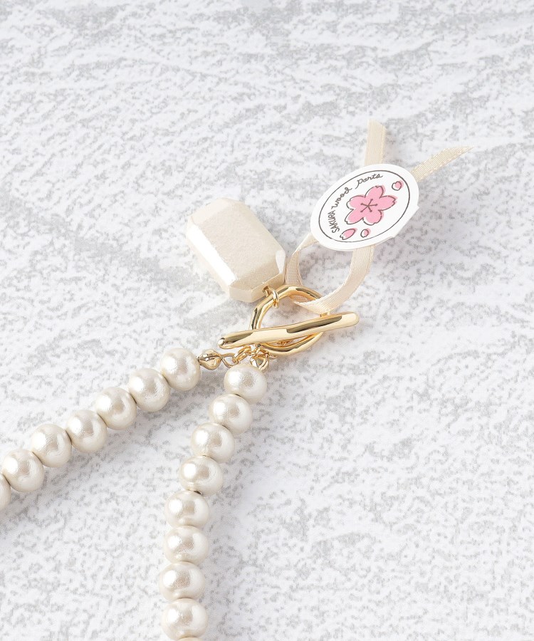 東京ソワール 日本製 桜ウッドパーツ ネックレス 【七五三・結婚 東京ソワール 日本製 桜ウッドパーツ ネックレス 【七五三・結婚