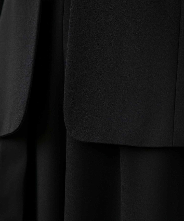 東京ソワール デザインブラック サッシュベルト付き オールインワン