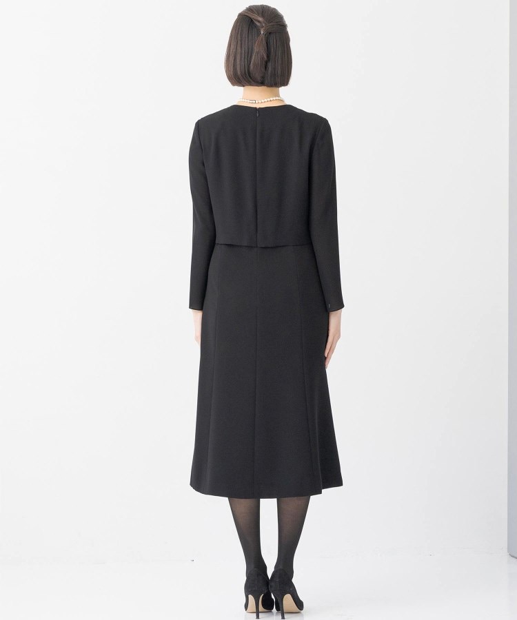 INDIVI ジャケット+前開きロングワンピース 2点セット 【喪服 INDIVI ジャケット+前開きロングワンピース 2点セット 【喪服