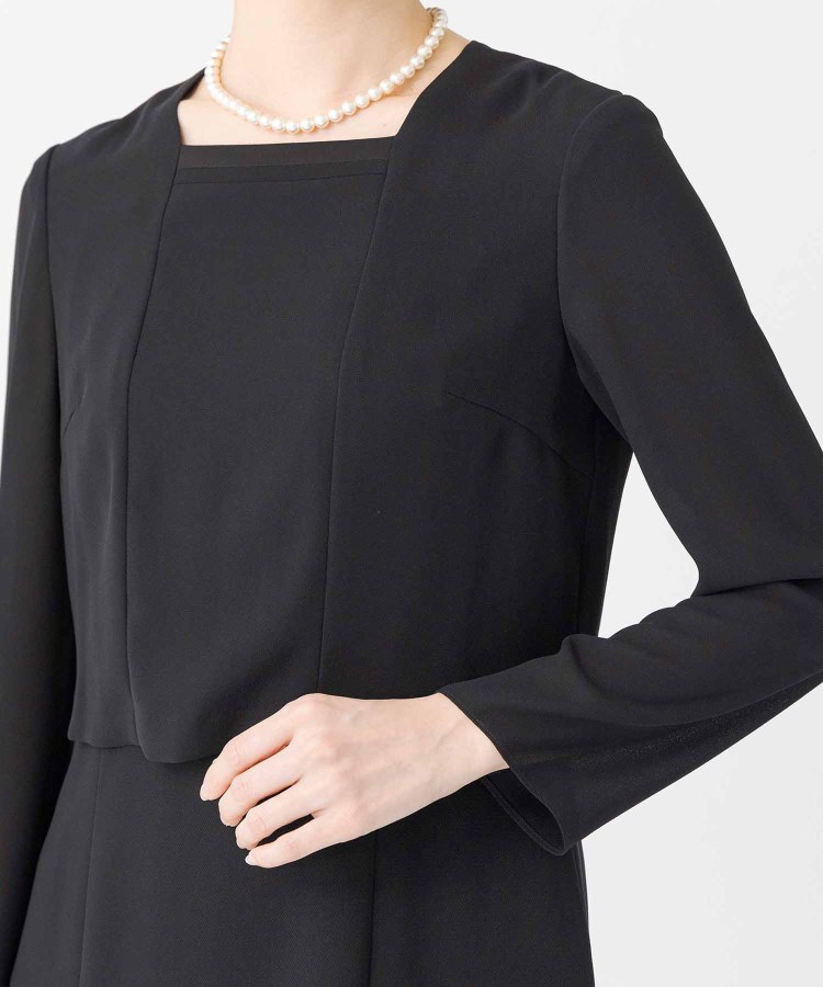 INDIVI ジャケット+前開きロングワンピース 2点セット 【喪服 INDIVI ジャケット+前開きロングワンピース 2点セット 【喪服