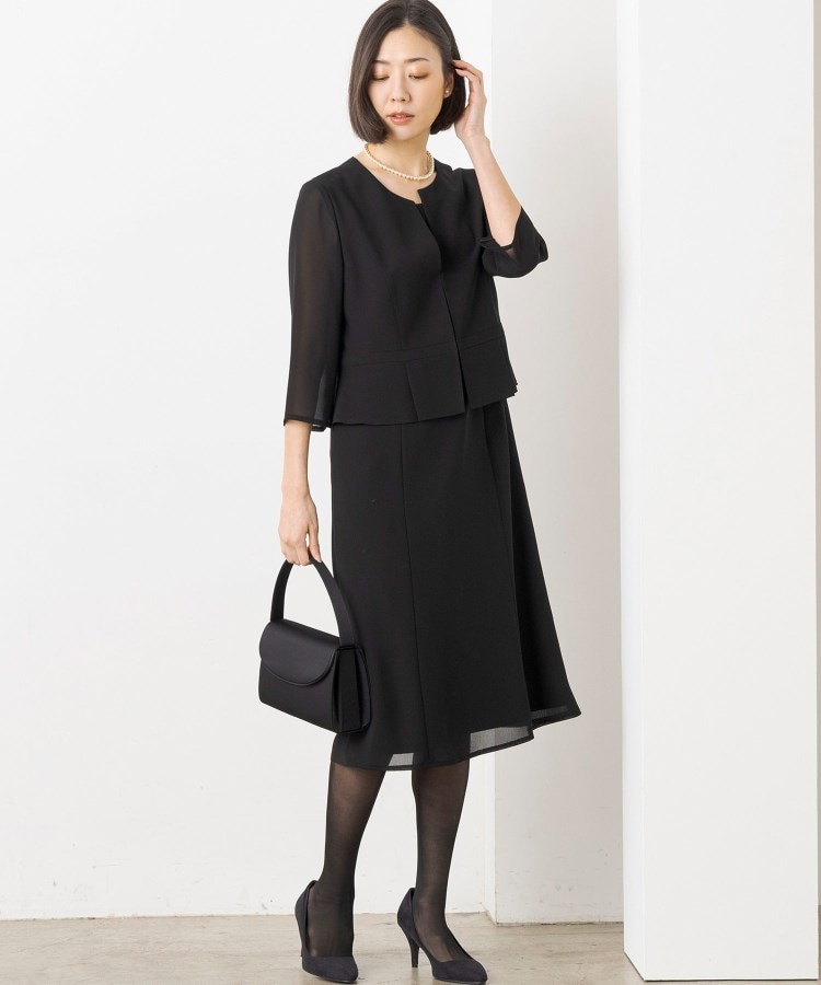 東京ソワール 喪服 レディース ゆったり 50代 ブラック
