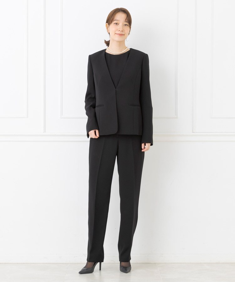 東京ソワール 洗える ブラウス付き ジャケット+パンツ 3点 東京ソワール 洗える ブラウス付き ジャケット+パンツ 3点