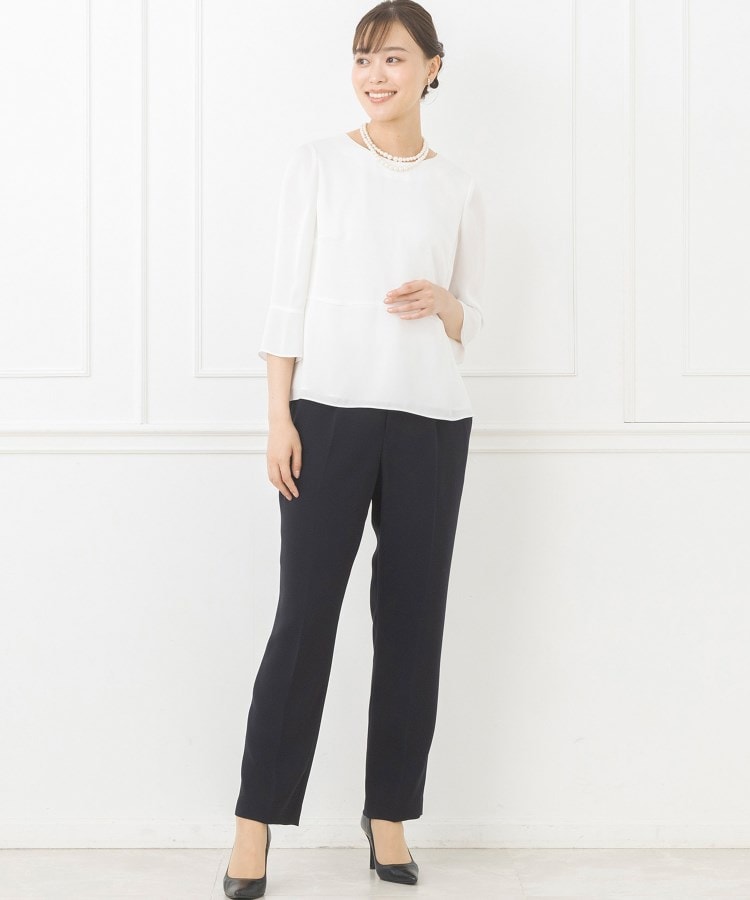 東京ソワール ノーカラージャケット&ブラウス&パンツ 東京ソワール ノーカラージャケット&ブラウス&パンツ