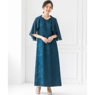 東京ソワール 前開き ケープ付き前開きのロングドレス【結婚式 東京ソワール 前開き ケープ付き前開きのロングドレス【結婚式
