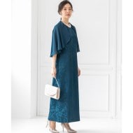 東京ソワール 前開き ケープ付き前開きのロングドレス【結婚式 東京ソワール 前開き ケープ付き前開きのロングドレス【結婚式