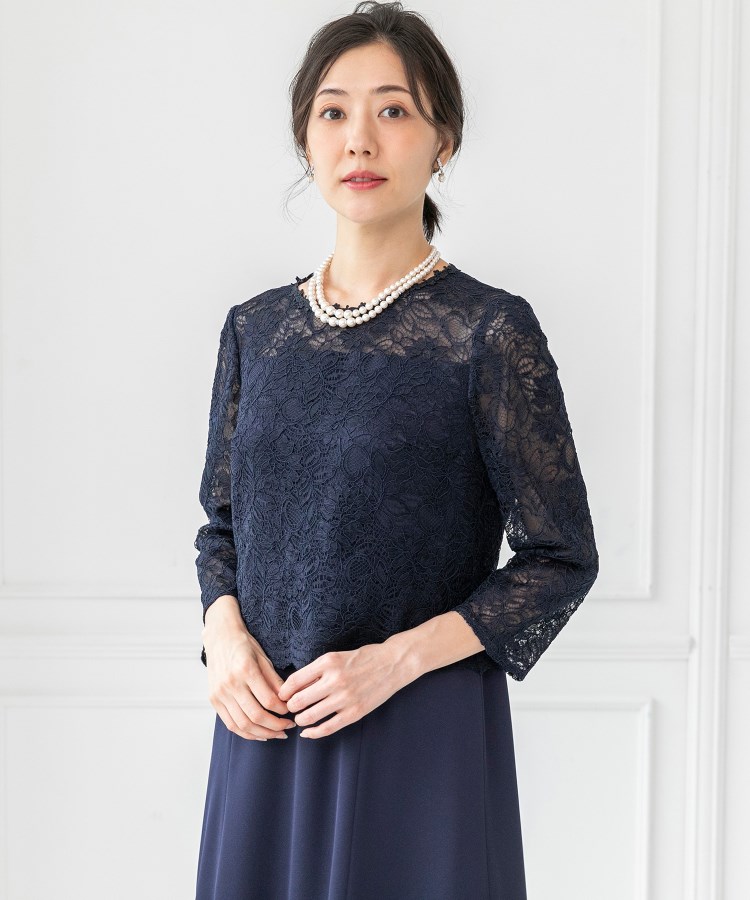 東京ソワール ロング丈の袖付きゲストドレス【結婚式・ゲスト 東京ソワール ロング丈の袖付きゲストドレス【結婚式・ゲスト