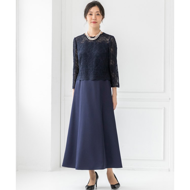 東京ソワール ロング丈の袖付きゲストドレス【結婚式・ゲスト 東京ソワール ロング丈の袖付きゲストドレス【結婚式・ゲスト