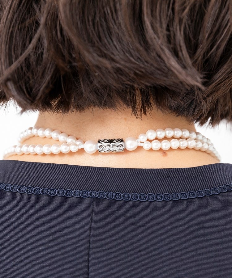 トウキョウソワール(東京ソワール)のマグネット留め具のパール調ネックレス【結婚式・ゲストドレス・パーティードレス・学校行事・卒業式・入学式】9