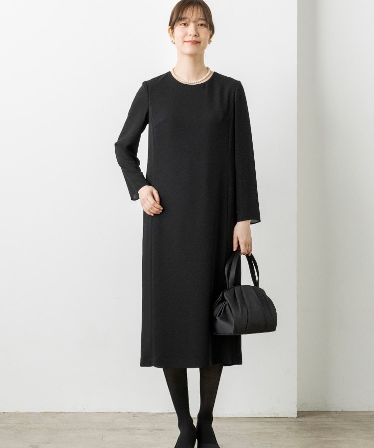 INDIVI【洗える】ジレ＋ジョーゼットワンピース2点セット