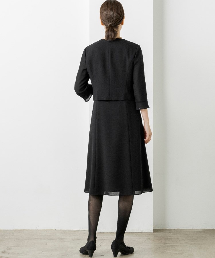 トウキョウソワール(東京ソワール)の【洗える】2ピース風前開きワンピース【喪服・礼服・ブラックフォーマル】8