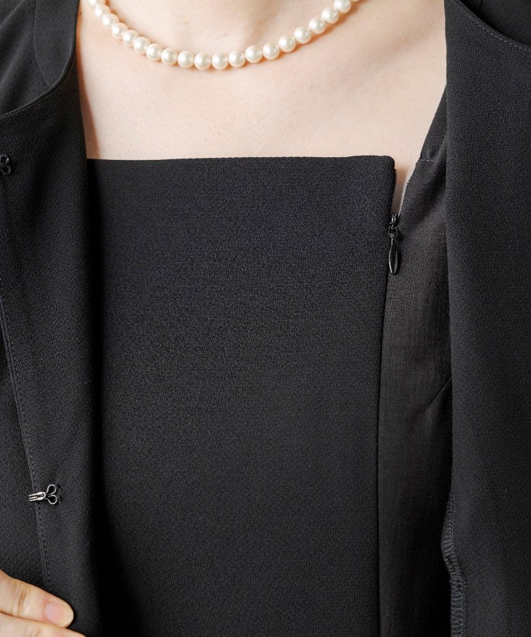 トウキョウソワール(東京ソワール)の【洗える】2ピース風前開きワンピース【喪服・礼服・ブラックフォーマル】12
