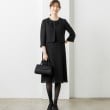 トウキョウソワール(東京ソワール)の【洗える】2ピース風前開きワンピース【喪服・礼服・ブラックフォーマル】2