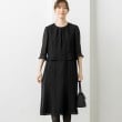 トウキョウソワール(東京ソワール)の【洗える】ペプラム付きジョーゼットワンピース【喪服・礼服・ブラックフォーマル】1