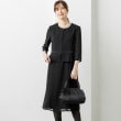 トウキョウソワール(東京ソワール)の【洗える】ノーカラージャケットデザイン前開きワンピース【喪服・礼服・ブラックフォーマル】 ブラック(019)