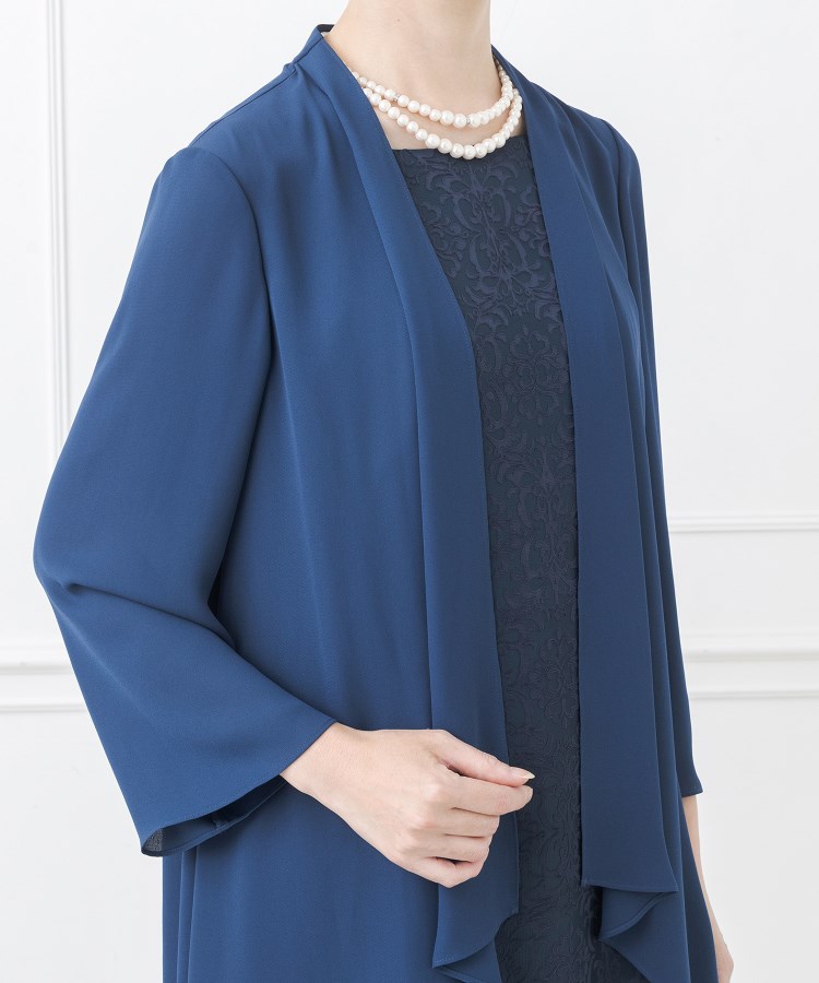 トウキョウソワール(東京ソワール)の長めのカバーアップ付きセミロングワンピース【結婚式・披露宴・ゲストドレス・マザードレス・パーティードレス】6