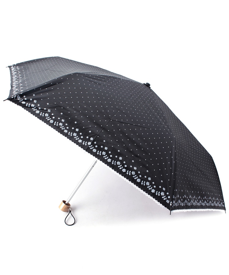 ＜WORLD＞ ITS' DEMO(イッツデモ) 晴雨兼用ドットフラワー折り畳み傘