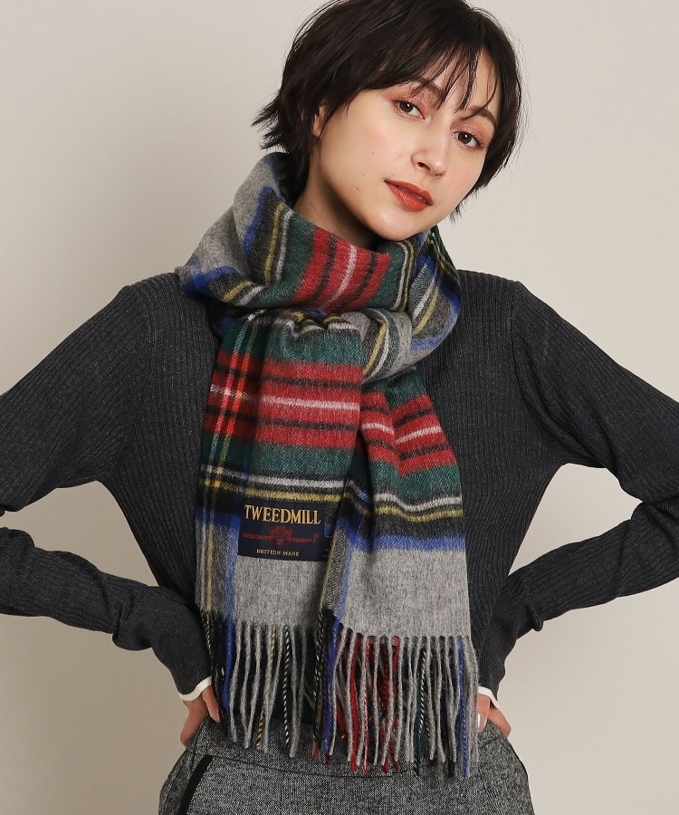 デッサン(レディース)(Dessin(Ladies))のTWEEDMILL （ツイードミル）48cm幅×190cm（ユニセックス） グレー(212)