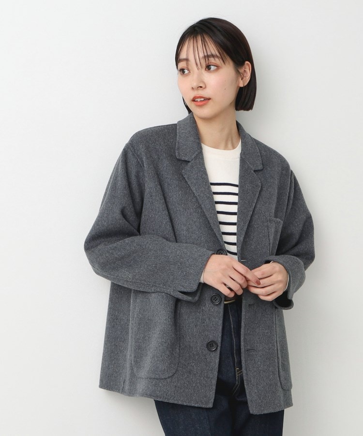 デッサン(レディース)(Dessin(Ladies))の◆Le glazik（ルグラジック） ウールダブルフェイスジャケット5