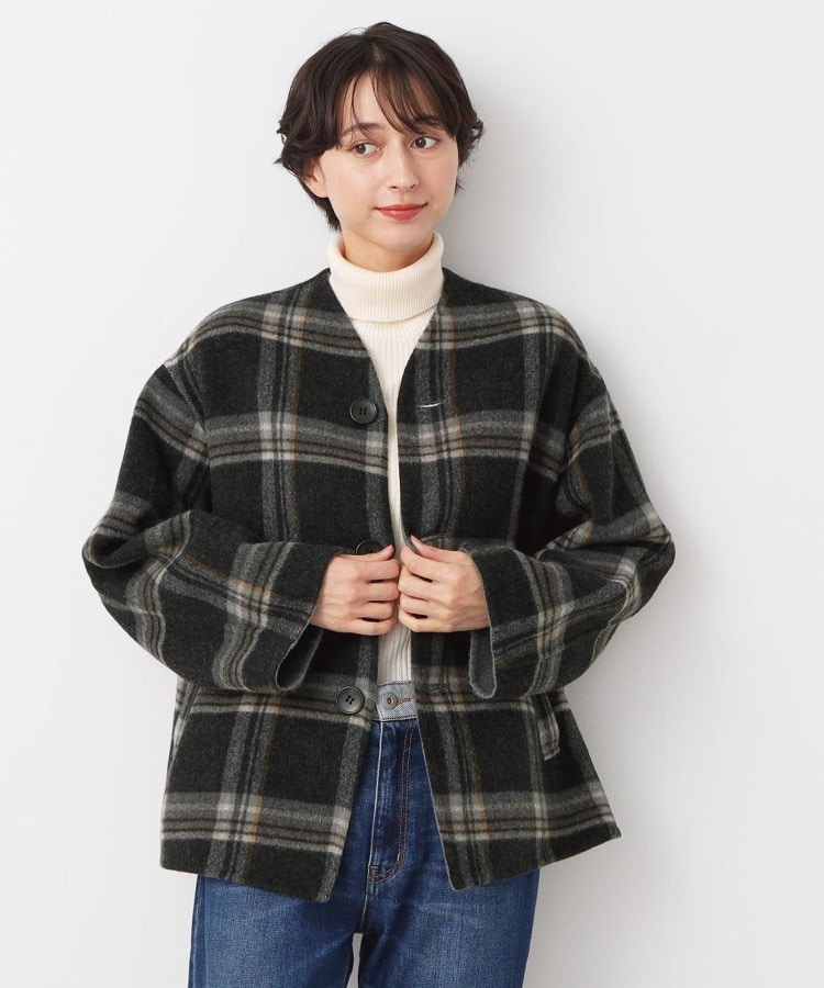 デッサン(レディース)(Dessin(Ladies))の◆Le glazik（ルグラジック） ウールリバー ジャケット ブラック(219)