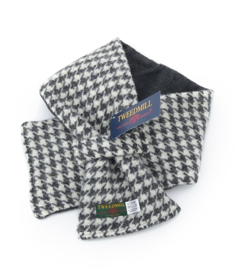 デッサン(レディース)(Dessin(Ladies))の◆TWEEDMILL(ツイードミル) チェック×フリースマフラー グレー(512)