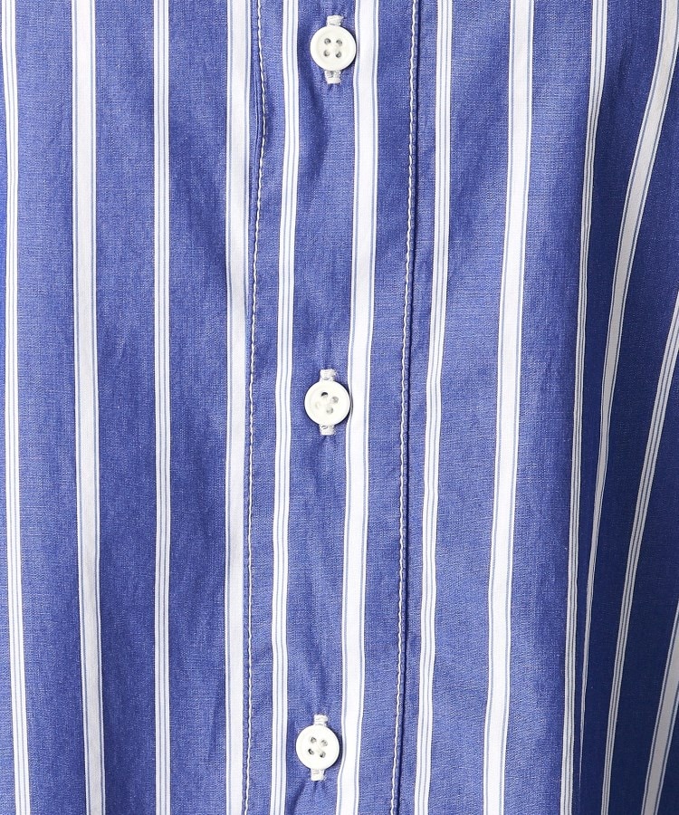 ◇ROYAL NAVY(ロイヤルネイビー)バンドカラーストライプシャツ ◇ROYAL NAVY(ロイヤルネイビー)バンドカラーストライプシャツ