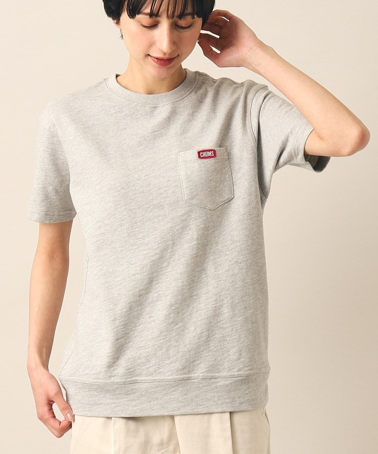 デッサン(レディース)(Dessin(Ladies))の◆CHUMS（チャムス） Keystone Pocket Tシャツ グレー(012)