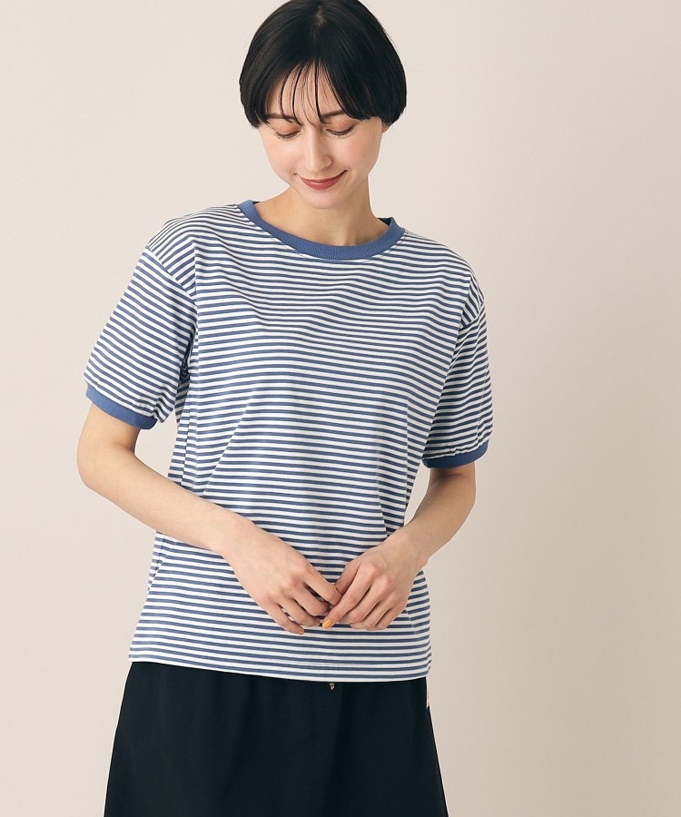 デッサン(レディース)(Dessin(Ladies))の◆STAR＆STRIPE（スターアンドストライプス）リンガーストライプTシャツ2