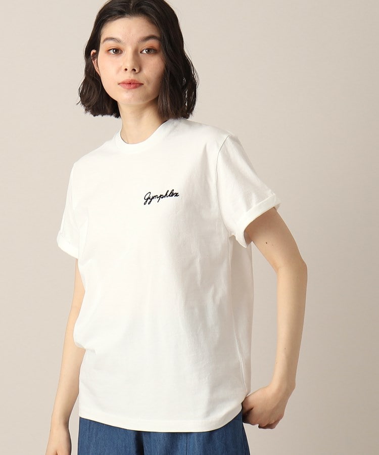 デッサン(レディース)(Dessin(Ladies))の◆Gymphlex（ジムフレックス）ロゴ刺繍Tシャツ ホワイト(001)