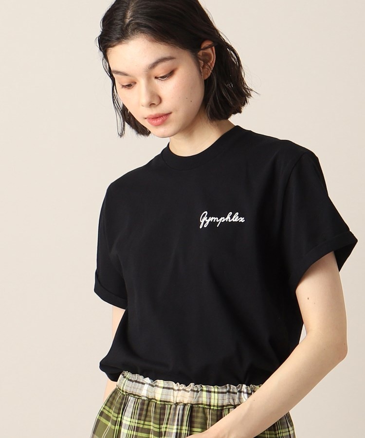 デッサン(レディース)(Dessin(Ladies))の◆Gymphlex（ジムフレックス）ロゴ刺繍Tシャツ ブラック(019)