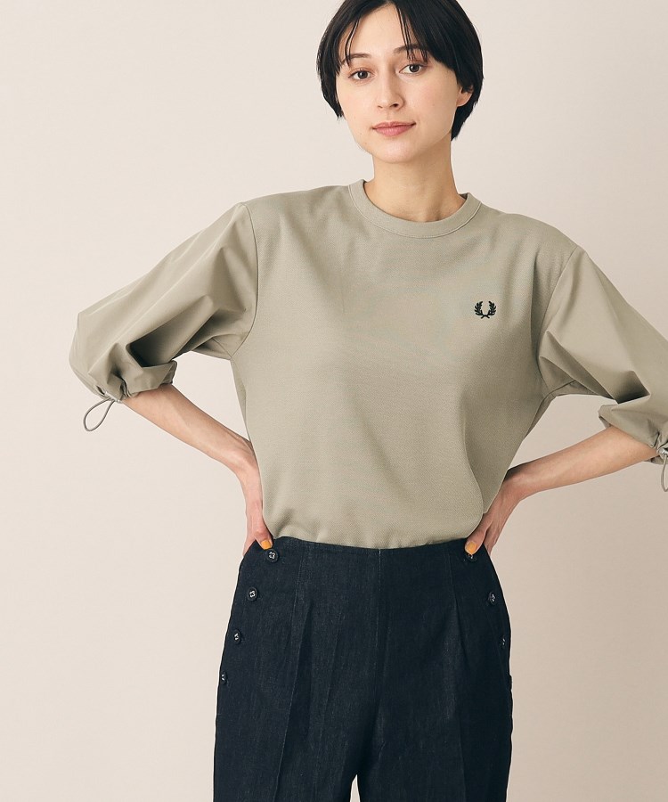 デッサン(レディース)(Dessin(Ladies))の◆FRED PERRY（フレッドペリー）異素材ドッキングTシャツ1