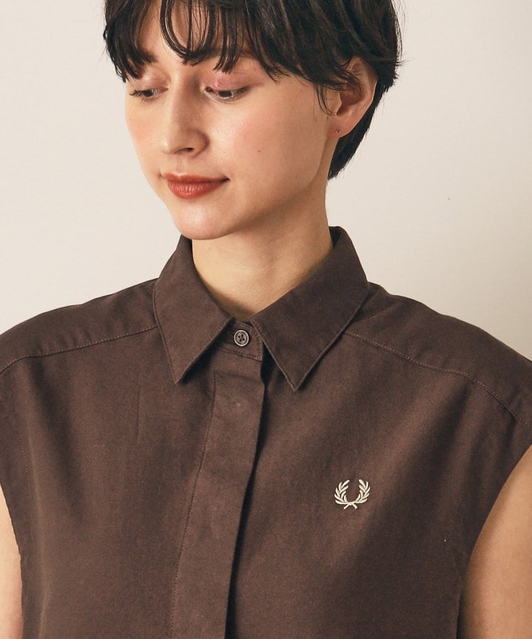 ◇FRED PERRY(フレッドペリー)スリーブレスシャツドレス ◇FRED PERRY(フレッドペリー)スリーブレスシャツドレス