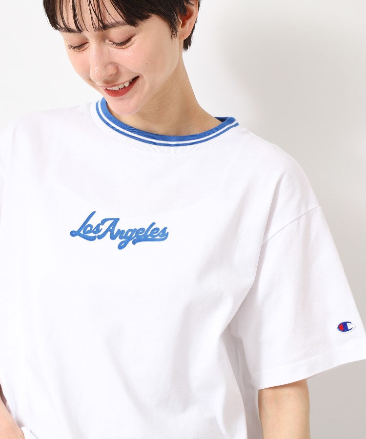 デッサン(レディース)(Dessin(Ladies))の◆Champion（チャンピオン）ボックスシルエットロゴTシャツ ホワイト(001)
