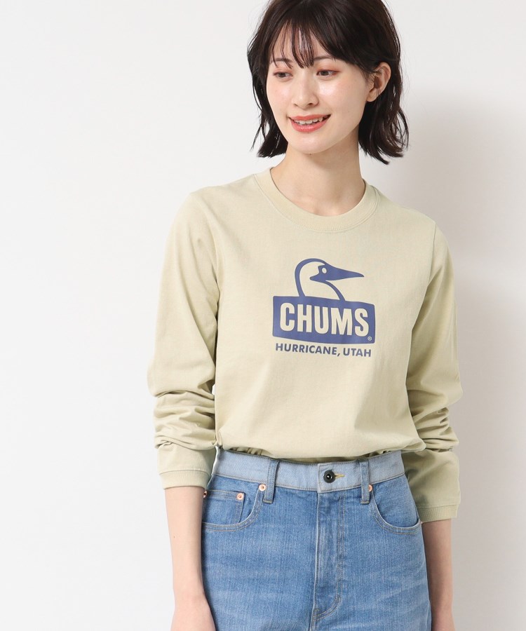 デッサン(レディース)(Dessin(Ladies))の◆CHUMS（チャムス）ブービーフェイスロングTシャツ グレージュ(050)