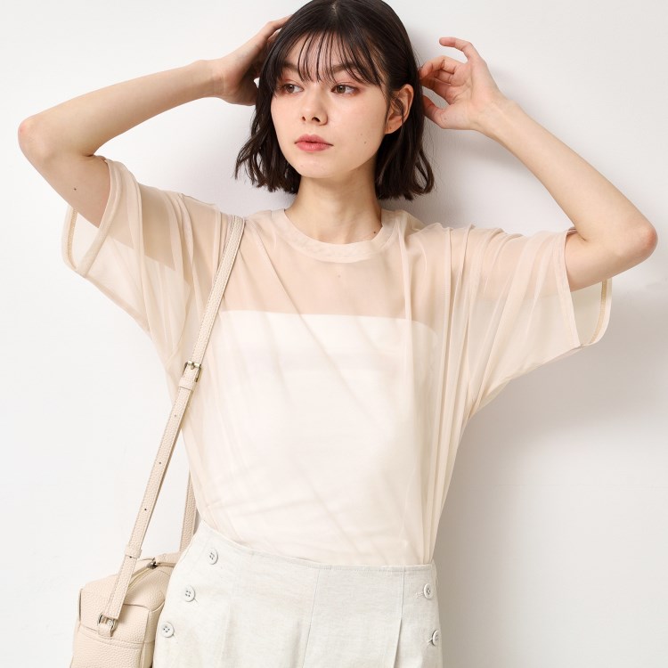 デッサン(レディース)(Dessin(Ladies))の◆STAR＆STRIPE(スターアンドストライプ)シアーTシャツ カットソー