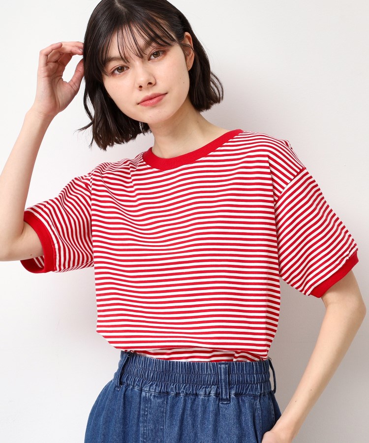 デッサン(レディース)(Dessin(Ladies))の◆STAR＆STRIPE(スターアンドストライプ)ボーダーリンガーTシャツ5