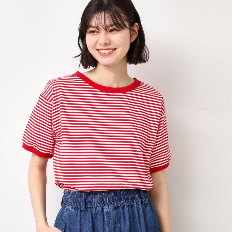 デッサン(レディース)(Dessin(Ladies))の◆STAR＆STRIPE(スターアンドストライプ)ボーダーリンガーTシャツ カットソー