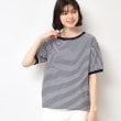 デッサン(レディース)(Dessin(Ladies))の◆STAR＆STRIPE(スターアンドストライプ)ボーダーリンガーTシャツ ネイビー(394)