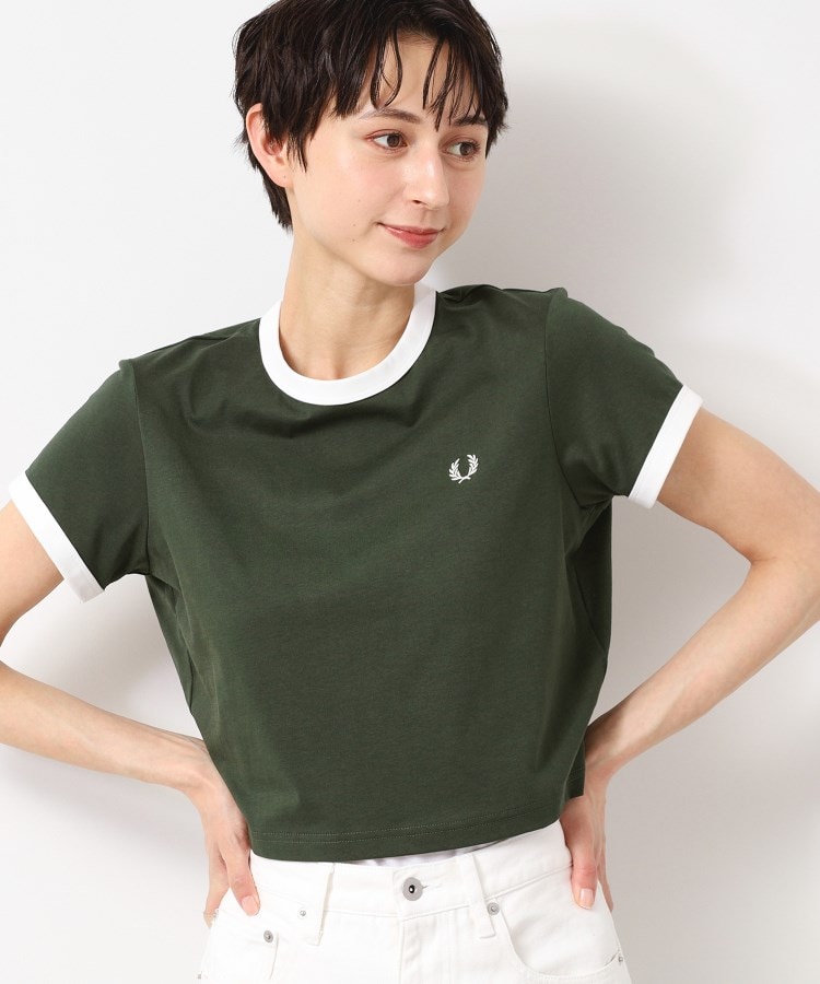 デッサン(レディース)(Dessin(Ladies))の◆FRED PERRY（フレッドペリー）バイカラーTシャツ グリーン(024)